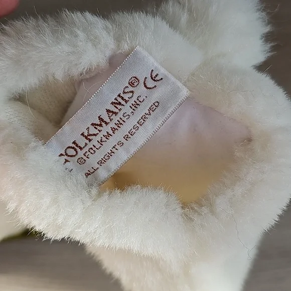 Folkmanis Easter White Bunny Rabbit Plush Hand Puppet - Picture 6 of 6